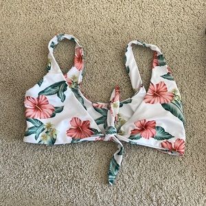Floral bikini top